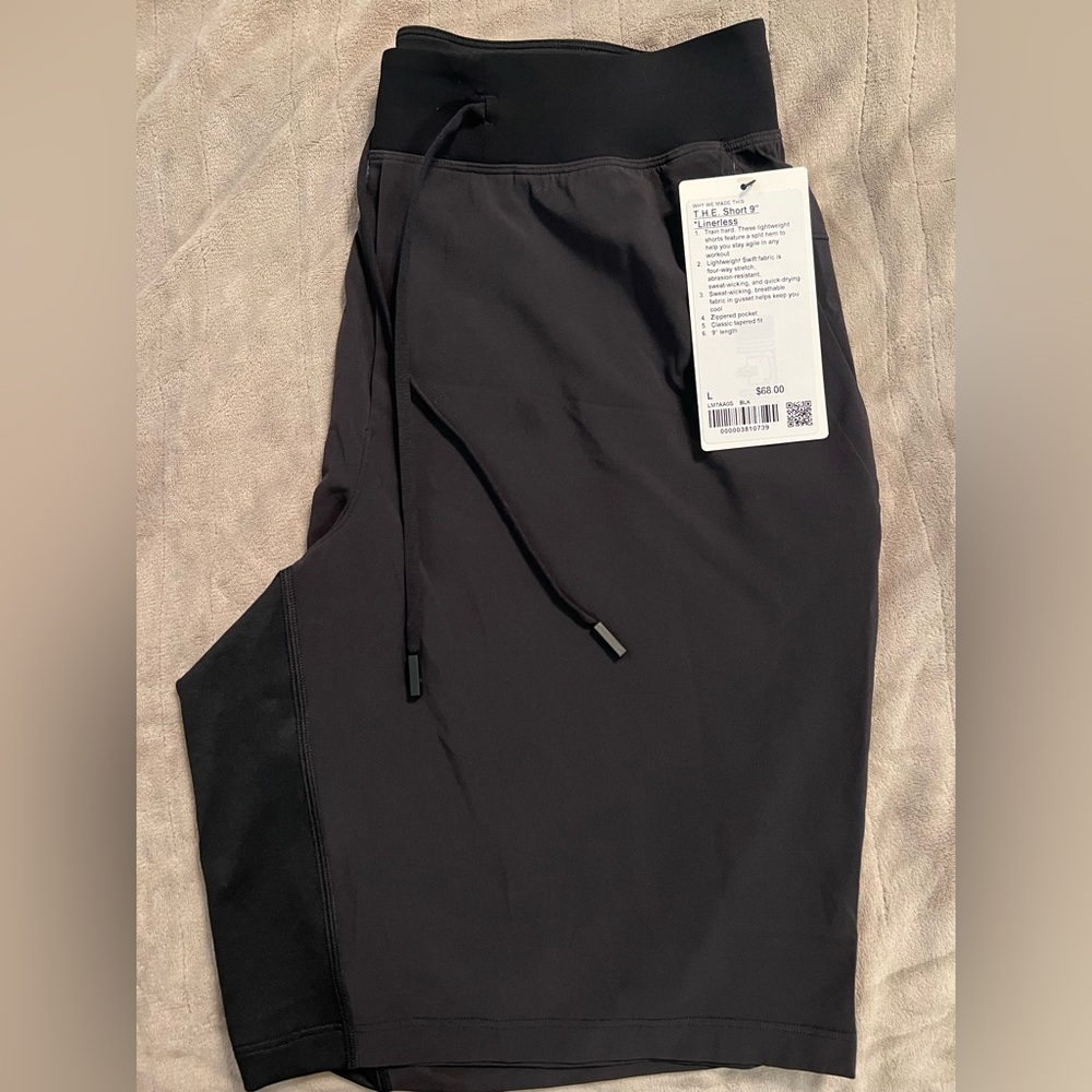 Lululemon Black Linerless Shorts Men’s size L